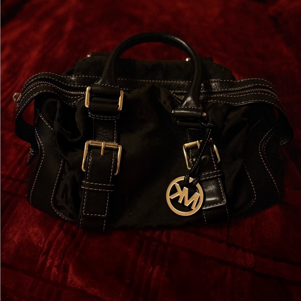 Michael Kors Black Tote with Gold Hardware
